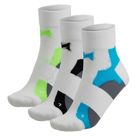 Xtreme Fietssokken Quarter 3-pack Multi White