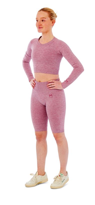 Xtreme Sportswear Dames Sportset - Korte Sportlegging + Sport Croptop -  Roze