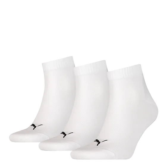 Puma Quarter Sokken 3-pack Wit