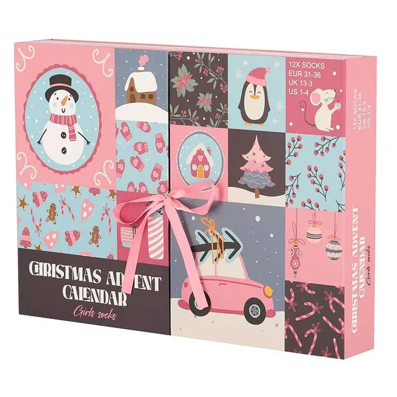 Apollo Sokken Adventskalender Kinderen - Meisjes - Kerst - 12 paar sokken