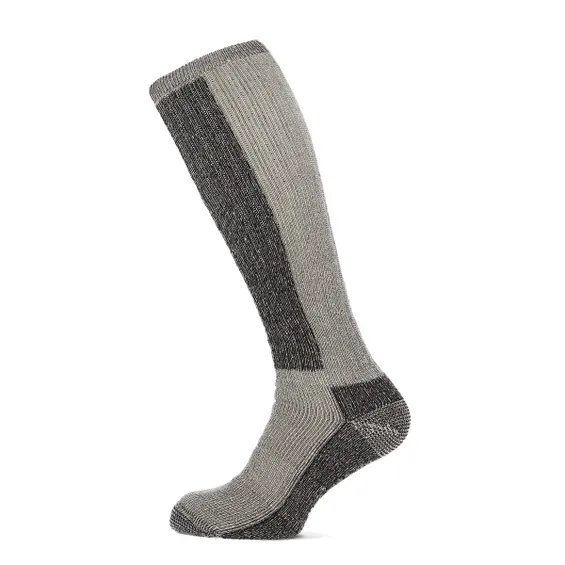 Basset Thermosokken Kniehoogte Merinowol Off White Black