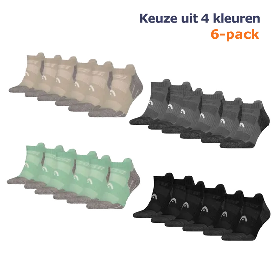 HEAD Wandelsokken All Climates Hiking Sneaker 6-pack - Keuze uit 4 kleuren