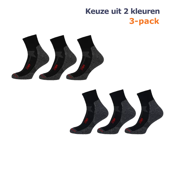 STAPP Wandelsokken Techno Boston All Season Quarter 3-pack - Keuze uit 2 kleuren
