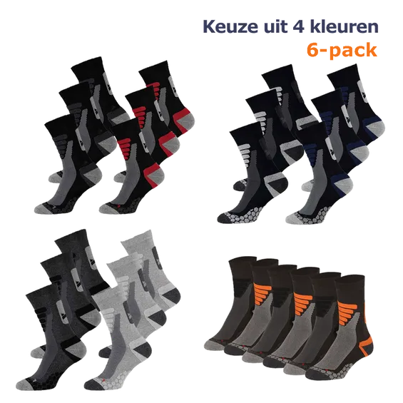 Xtreme Sockswear Wandelsokken 6-pack - Verkrijgbaar in 4 kleuren