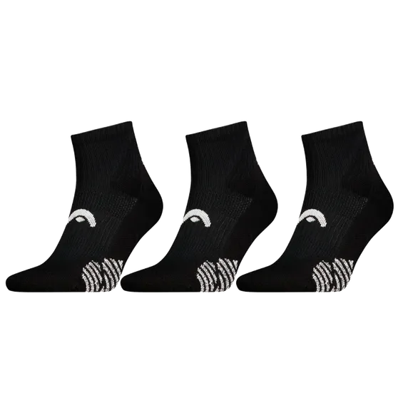 HEAD Padel Sokken Quarter 3-pack Zwart