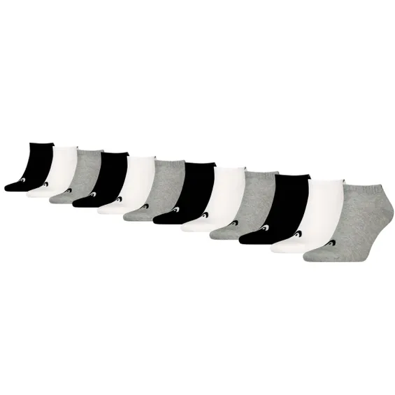 HEAD Sneakersokken Training 12-pack Grijs / Wit / Zwart
