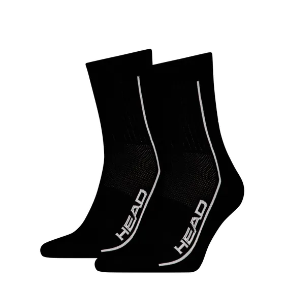 HEAD Short Crew Performance 2-pack Zwart