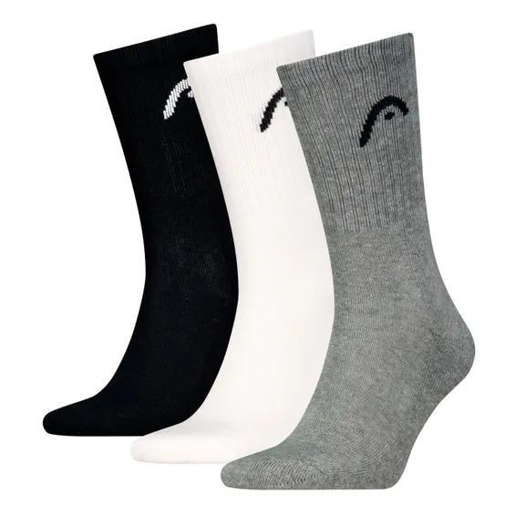 HEAD Sportsokken Training 3-pack Grijs / Wit / Zwart
