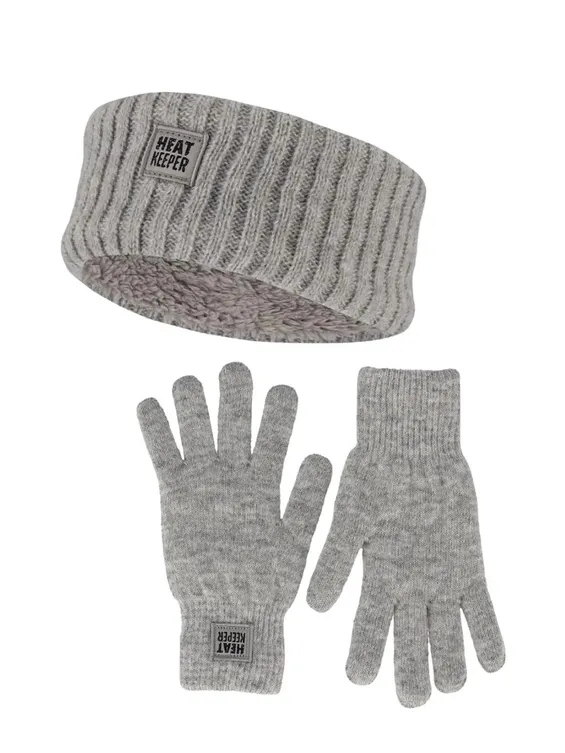 Heatkeeper Dames Winter Set - Hoofband + Handschoenen - Grey