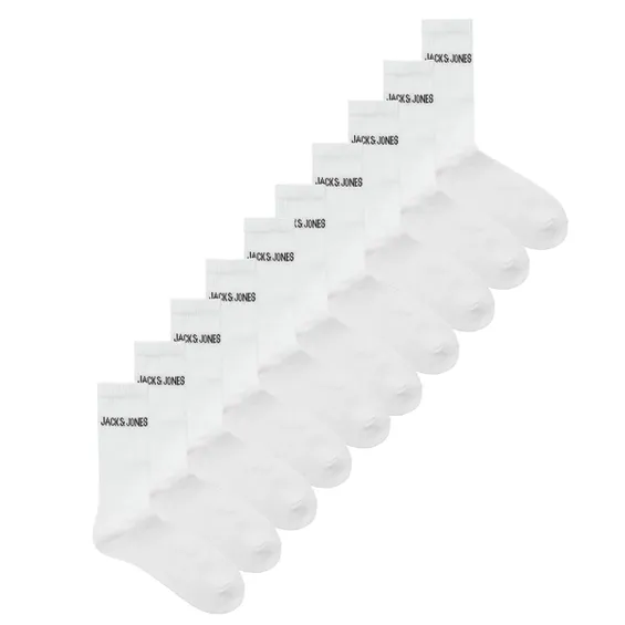 Jack & Jones Sportsokken Heren JACREGEN 10-pack Wit