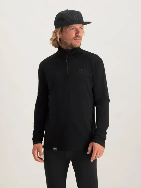 Poederbaas Midlayer Pully Heren Four Seasons Lightweight Zwart
