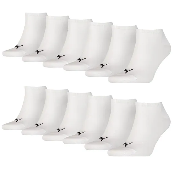 Puma Sneakersokken Plain 12-pack Wit