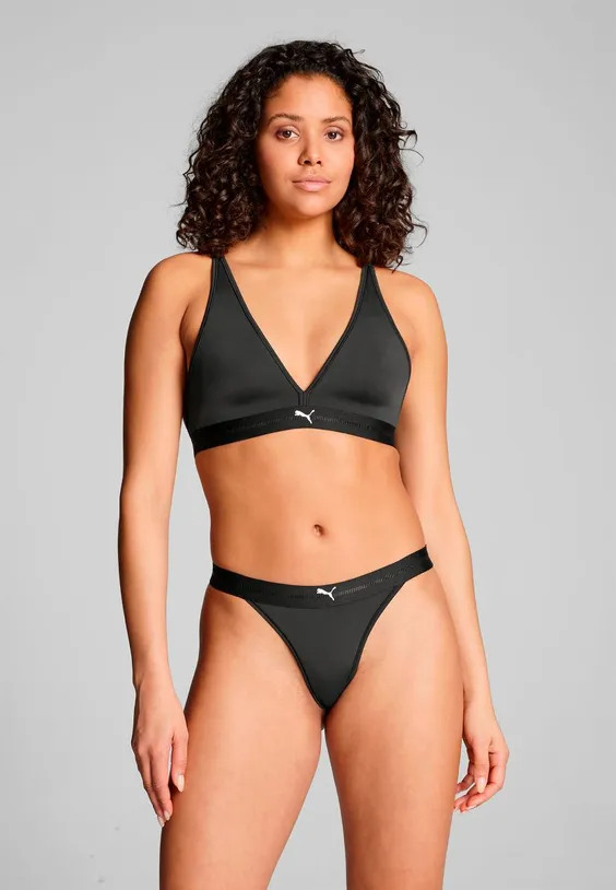 Puma Dames Sport Tanga String 2-pack Zwart