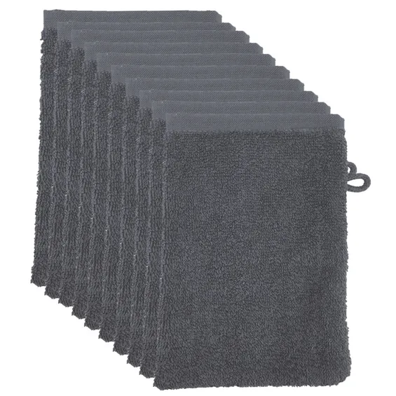 The One Washandjes Antraciet - 10 stuks