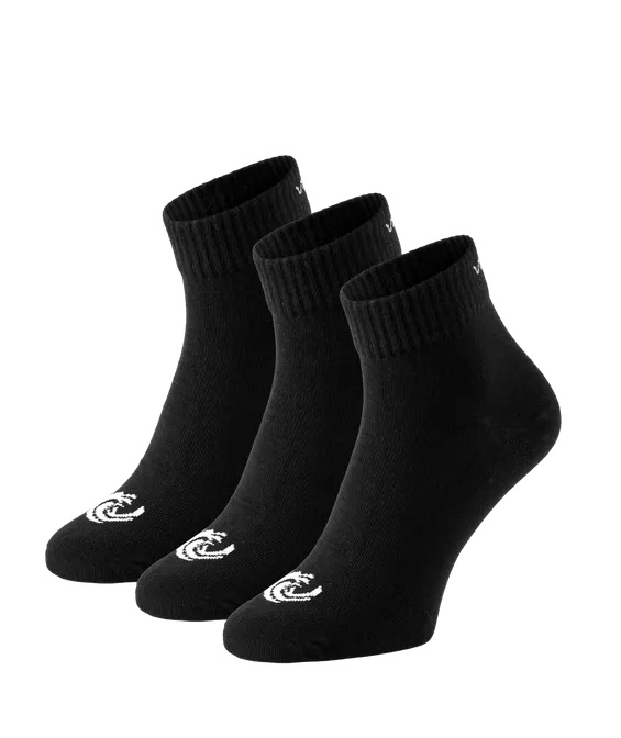 Vinnie-G Quartersokken 3-pack Zwart