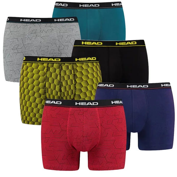 HEAD Boxershorts voor heren, set van 7 stuks, basic broek, ondergoed, kleur: zwart, kledingmaat: M, zwart, M