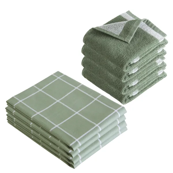 Hometex Premium Textiles Set van 10 geweven theedoeken | Keukendoeken van extra dikke kwaliteit - 220 g/m² | 100% katoen, zeer absorberend | ÖKO-TEX 100 Standaard | 50 x 70 cm, petrol